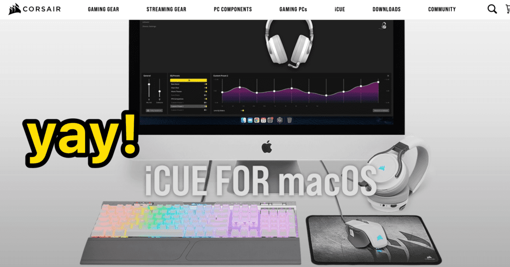 corsair iCUE software on Mac